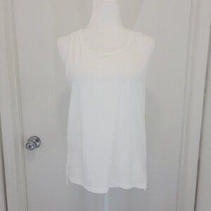 Women's Laser Cut Tank Top White Color